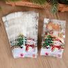 50/100Pcs Plastic Christmas Snowman Cookie Bags Baking Packaging Bags  Winter