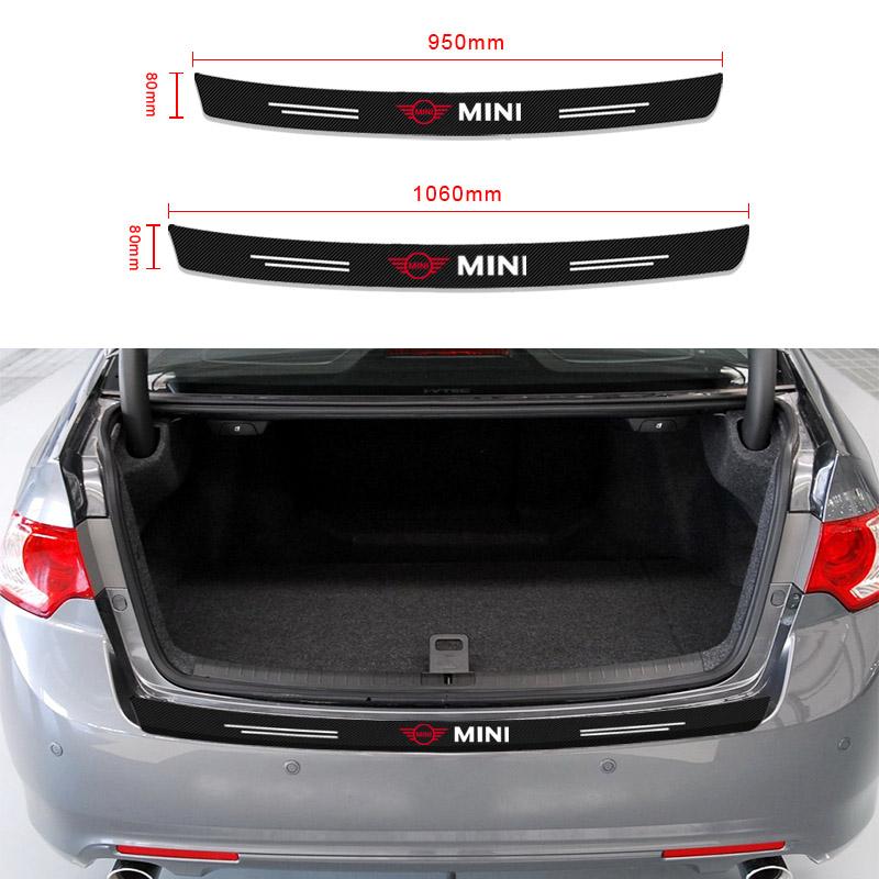 1pcs Carbon Fiber Car Trunk Rear Bumper Sticker Guard Plate Protector For Mini Cooper One S Clubman R50 R53 R56 R60 F55 F56 R57 R58 R59