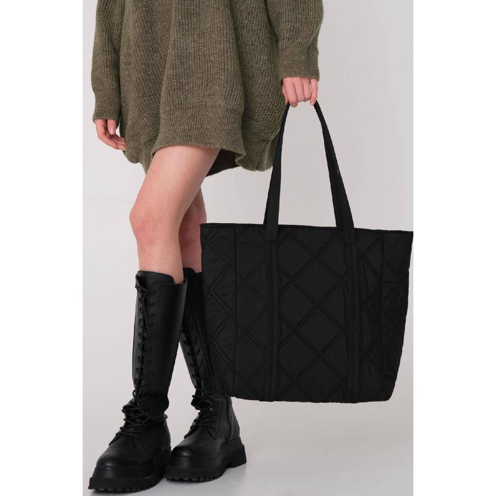 Gesteppte Schultertasche mit Riemen 1014-g5