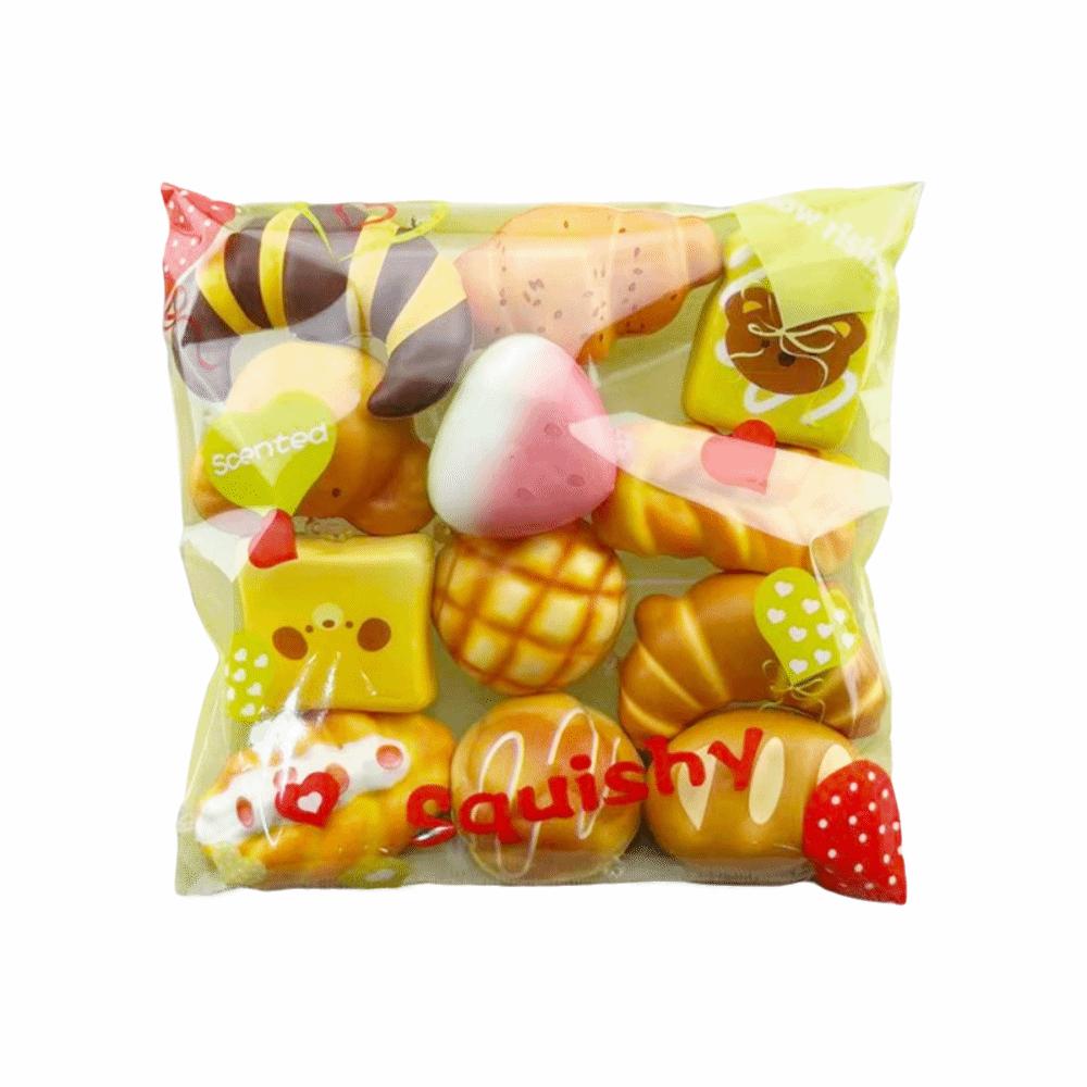 PU Squishy Bread Toy Multicolor Squeeze Toys Creative Pinch Le Toy