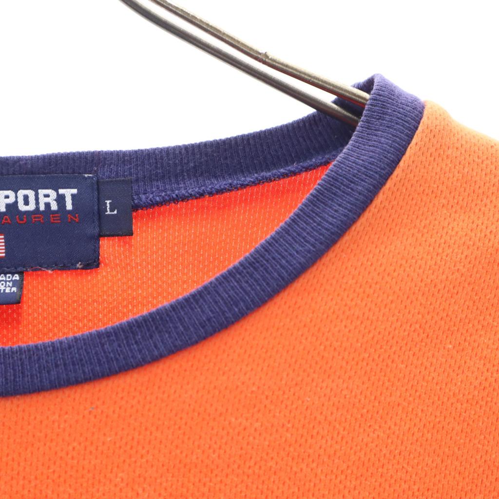 POLO SPORTS 90s Old Long Sleeve Trainer L Orange Series Sweat Men's Used