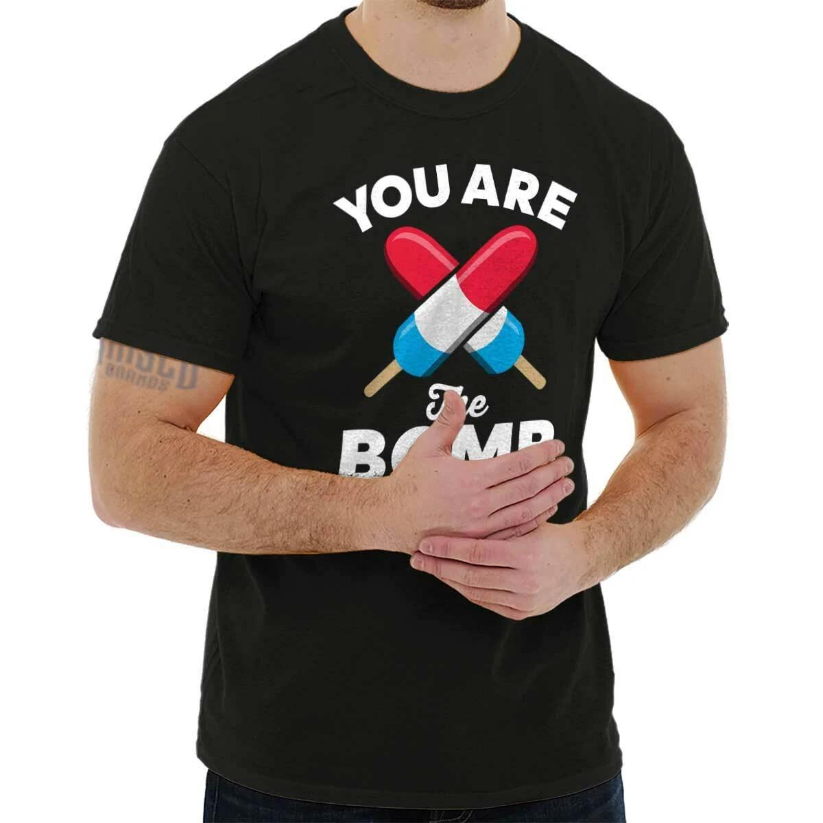 Funny Popsicle You Are The Bomb Ice Cream Womens or Mens Crewneck T Shirt Tee M