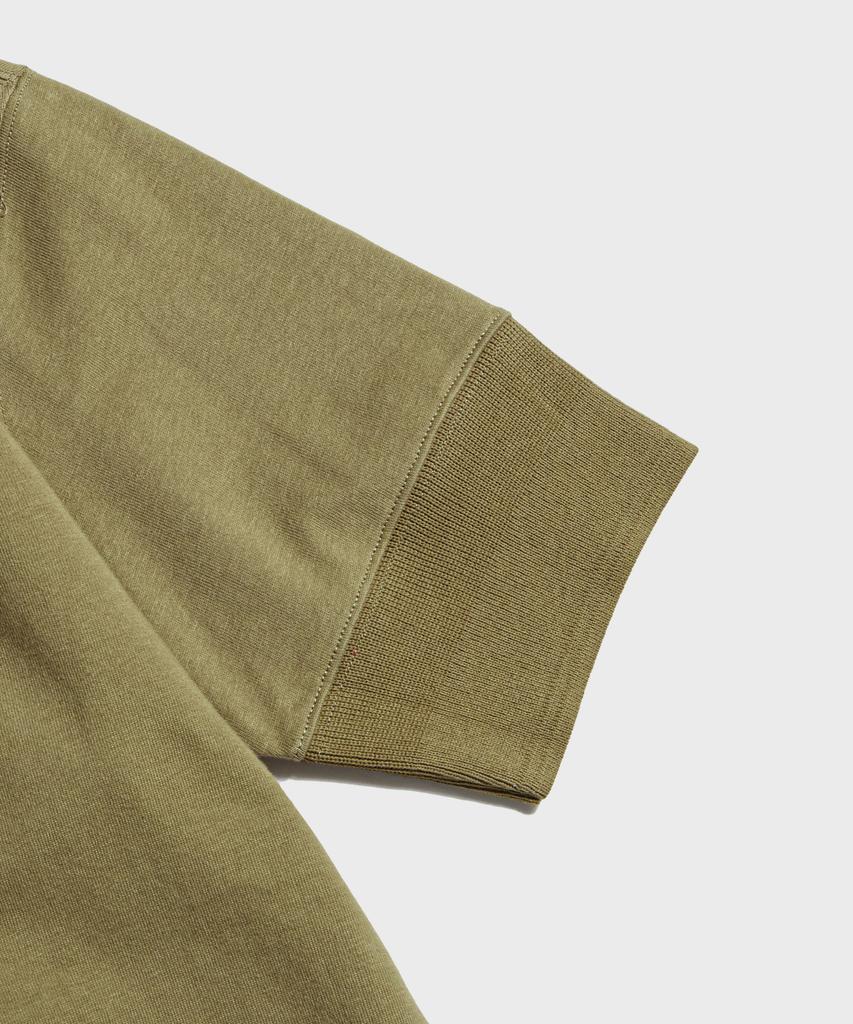 Beulonseun Vintage Short Sleeve Henley Tee Green