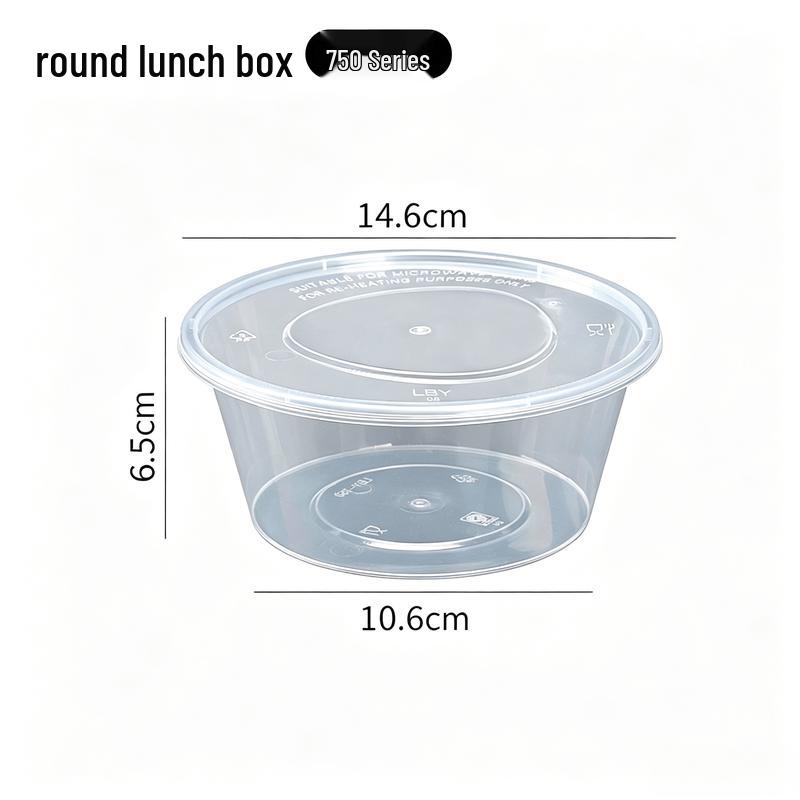 Chuzhou Disposable Thickened Rectangular Meal Containers with Lids, 50-Pack