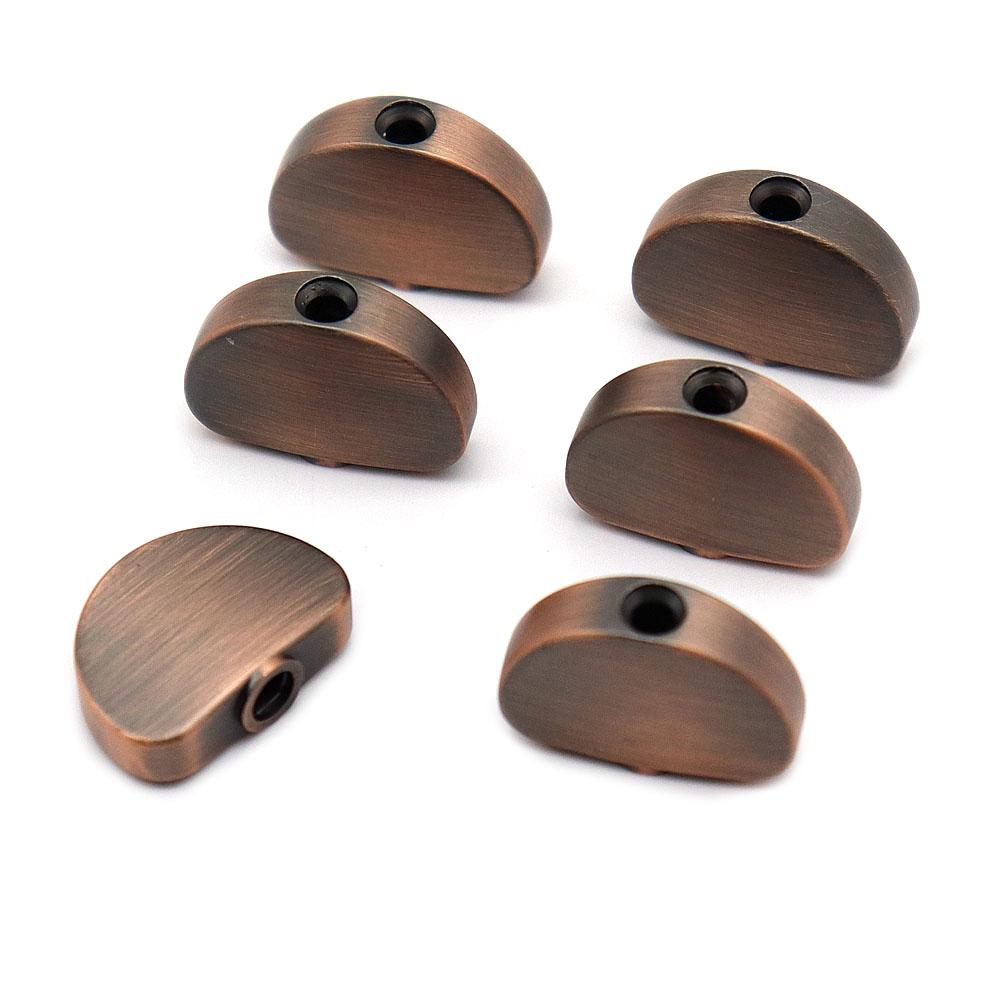 6pcs Guitar Tuners Machine Head Buttons Metal Tuning Key Half round handle Buttons Head