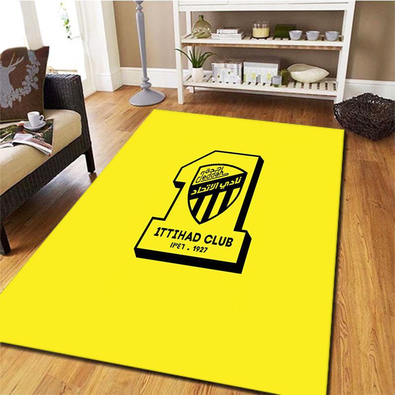 Al-Ittihad FC Carpet Rug for Living Room Bedroom Home Sofa Decoration,Kids play Non-slip Floor Mat