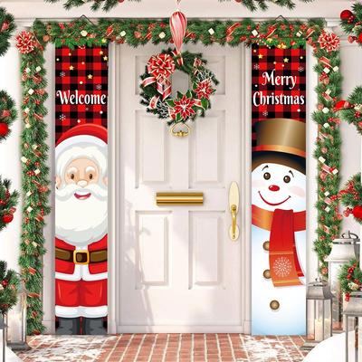 Christmas Door Decoration Merry Christmas Banner Decor for Home 2025 Hanging Christmas Ornament Navidad Happy New Year 2025 Gift