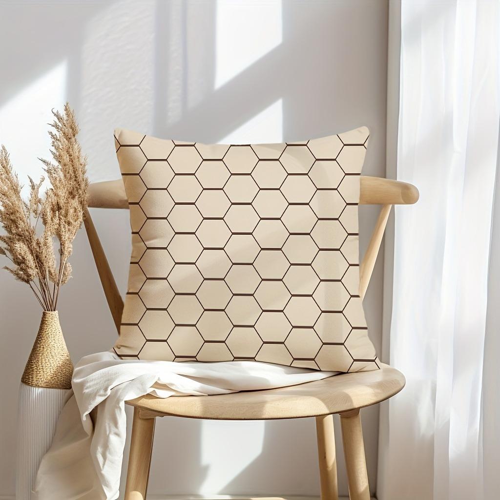 Fashionable and simple geometric pattern printing pillowcase living room sofa cushion cover bedroom room home decoration