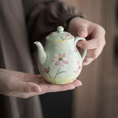 Keramická konvička čínská vintage květinová konvičky KungFu malá porcelánová čajová konvice kuchyňské domácí nápojové sklo dárek pro milovníka čaje