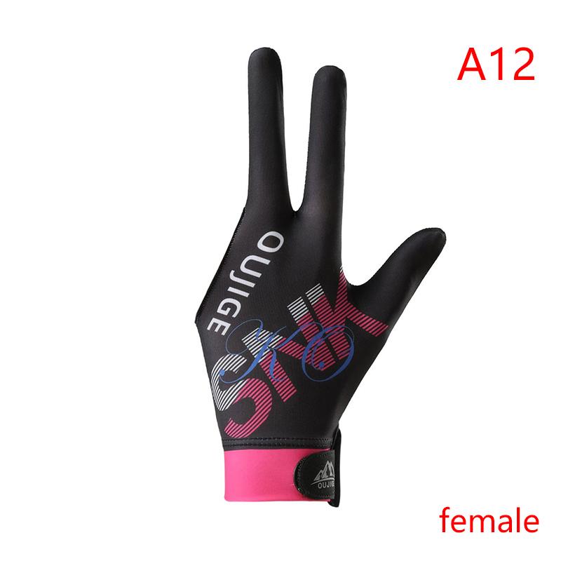 Kulečníková rukavice levá pravá ruka tříprstá kulečníková rukavice odolná proti opotřebení protiskluzové nálepky elasticita kulečníkové tréninkové rukavice