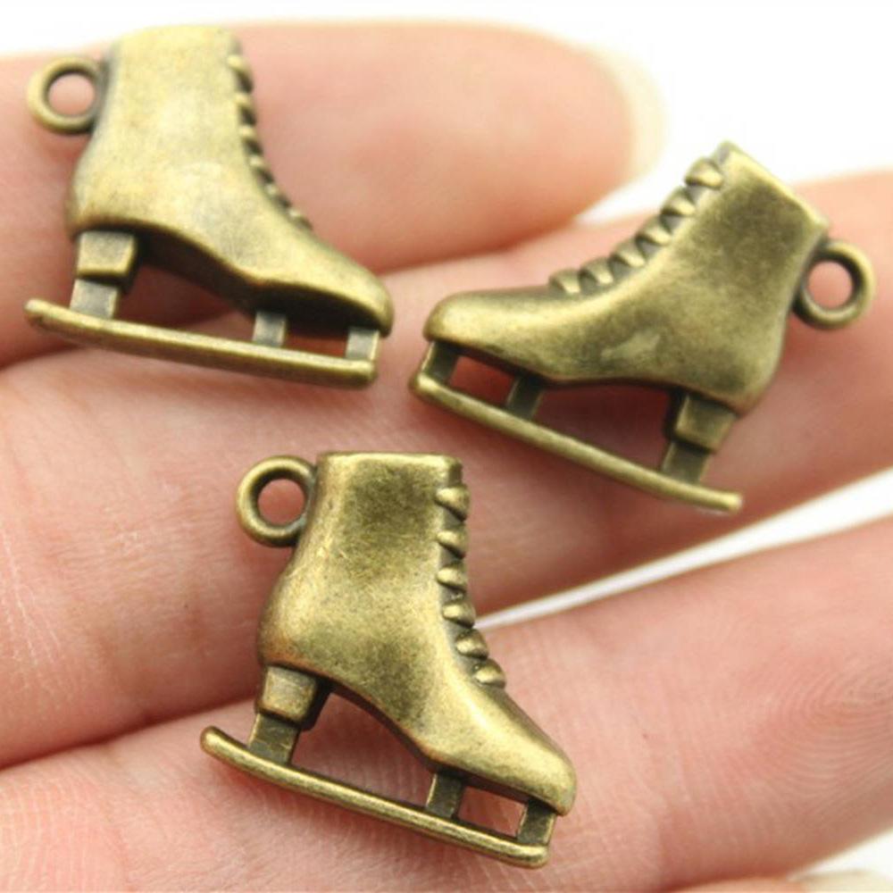 20pcs 3D Skates Charms For Jewelry Making Sport Charms DIY Crafts Making Findings