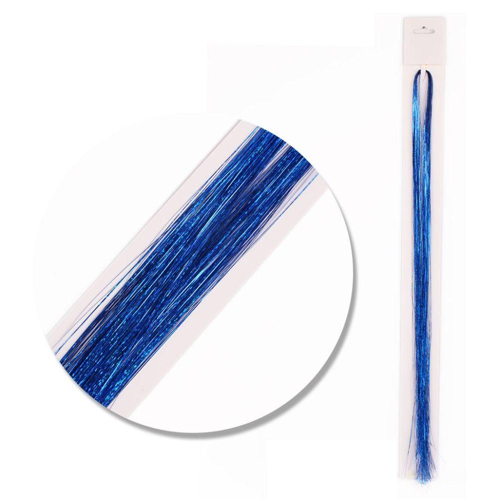 Straight Sparkly Ponytail Braiding Headdress Sparkle Shiny Hair Tinsel Rainbow Silk Hair Extensions