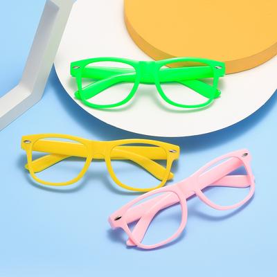 Versión coreana de montura de gafas para niños sin lentes, gafas lindas para niños, patillas pequeñas de sauce, para niños y niñas, montura de gafas de moda para bebés