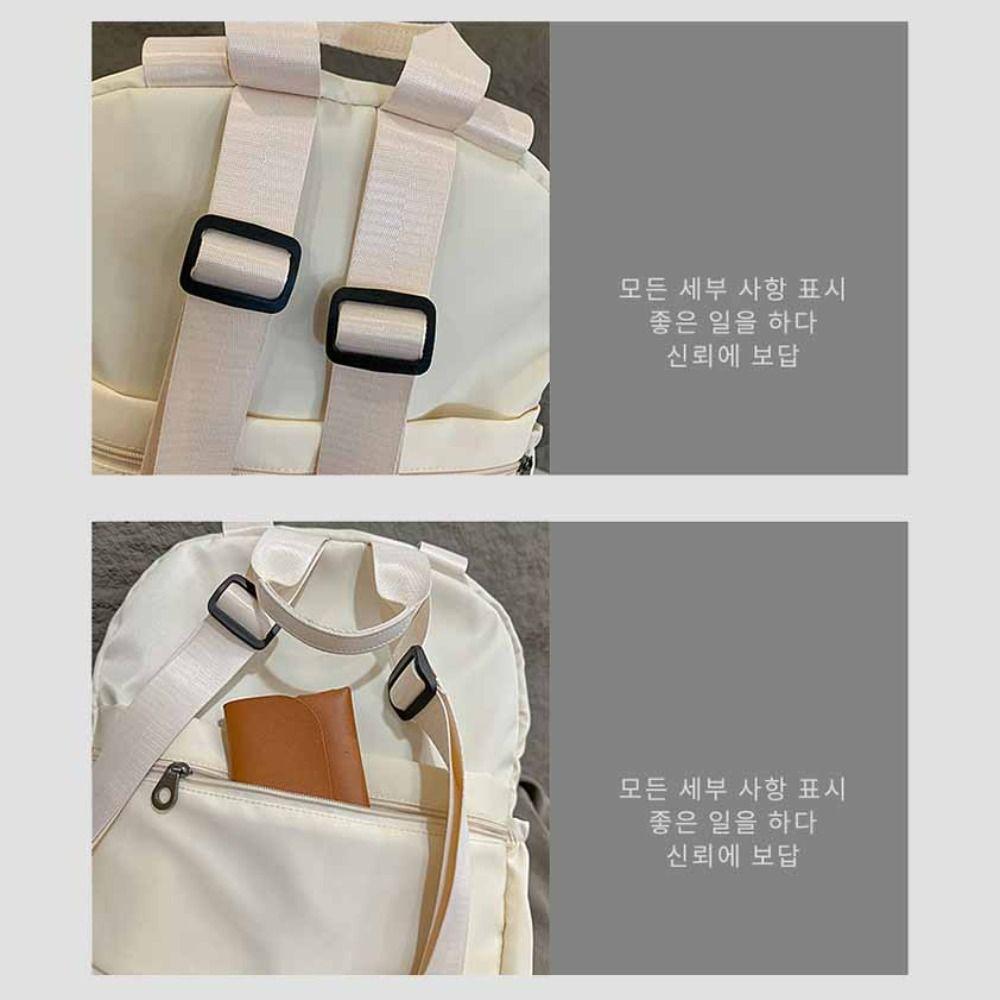 Solid Color Travel Shoulder Bag Korean Style Fitness Bag Cute Sport Nylon Backpack  Travel