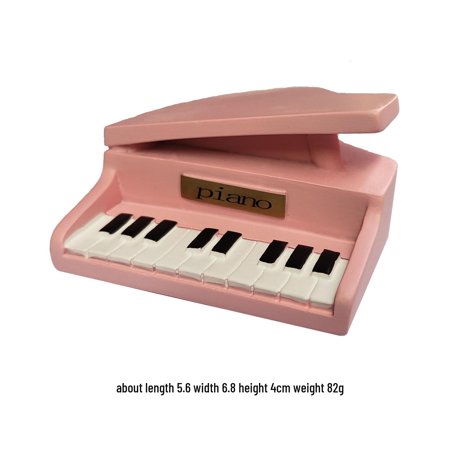 Japanese Style Cat Piano Bar Resin Ornament Cake Decoration