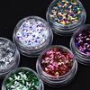 6 Boxes Chameleon AB Color Nail Sequins Set Triangle Rhombus Colorful Flakes Nail Art Decorations