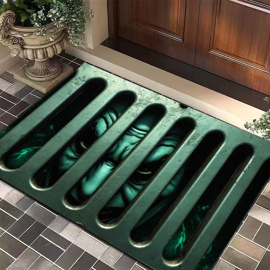 Underfloor Clown Crystal Velvet Carpet Bath Entrance Floor Mat Water Absorbing Anti-Slip Home Decoration