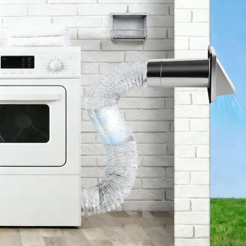 4inch Metal Exhaust Vent Cap Set Includes Accessories Ventilation Metal Construction Prevents Nesting Simple Wall Mount