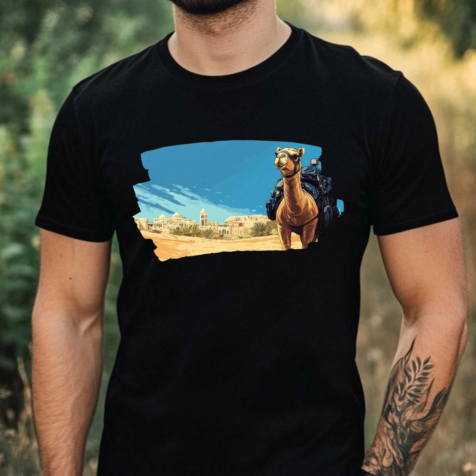 T-Shirt Herren Kamel als Polizist Motiv Baumwolle Größe XS bis 5XL XS