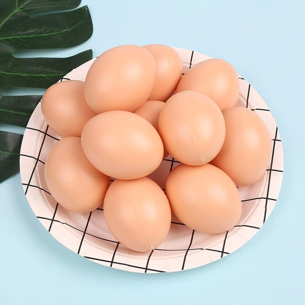 15pcs Plastic Eggs for Crafts, Easter Decorations, Handicrafts, Office, Home Decor, Table Decoration, Easter Party Decoration