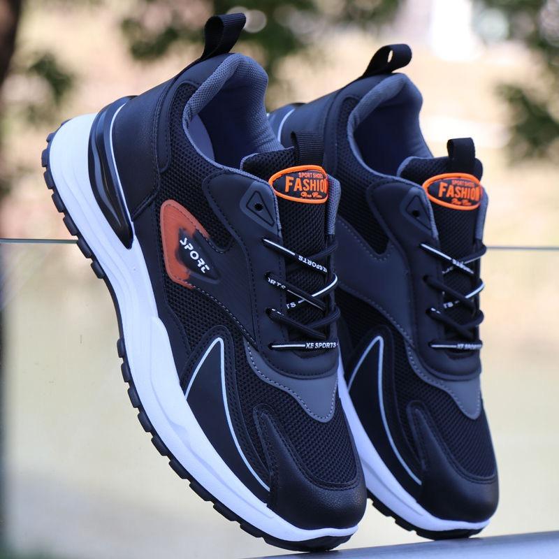 Four Seasons Men's Mesh Breathable Running Sneakers Versatile Trend Casual Shoes Comfortable Travel Shoes
