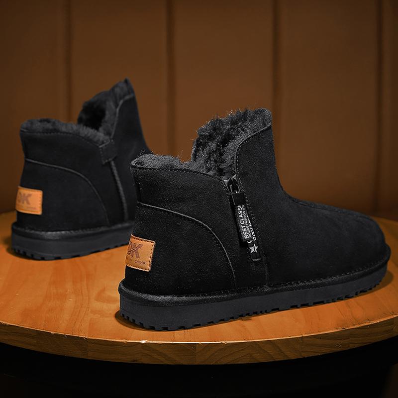 Sněhule pánské nepromokavé a protiskluzové zimní sametové teplé a mrazuvzdorné vysoké bavlněné boty Severovýchodní velké bavlněné boty krátké boty vlna