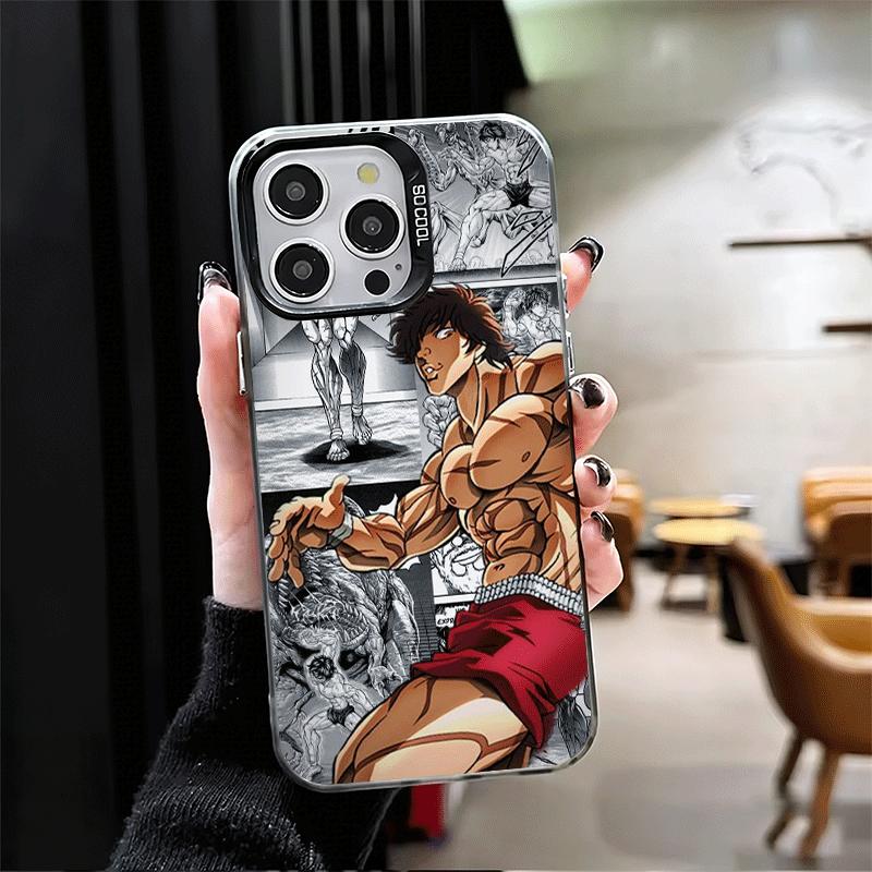 Baki the Grappler Anime Weiche Handyhülle für iPhone 15 16 17 Pro Max 17Air 16E 14 Plus 13 12 Mini Stoßfeste Hülle Rückseite