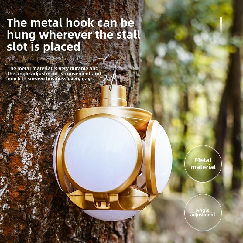 Solar Folding Tent Power Outage Emergency Lighting Outdoor Camping Super Bright LED Chandelier