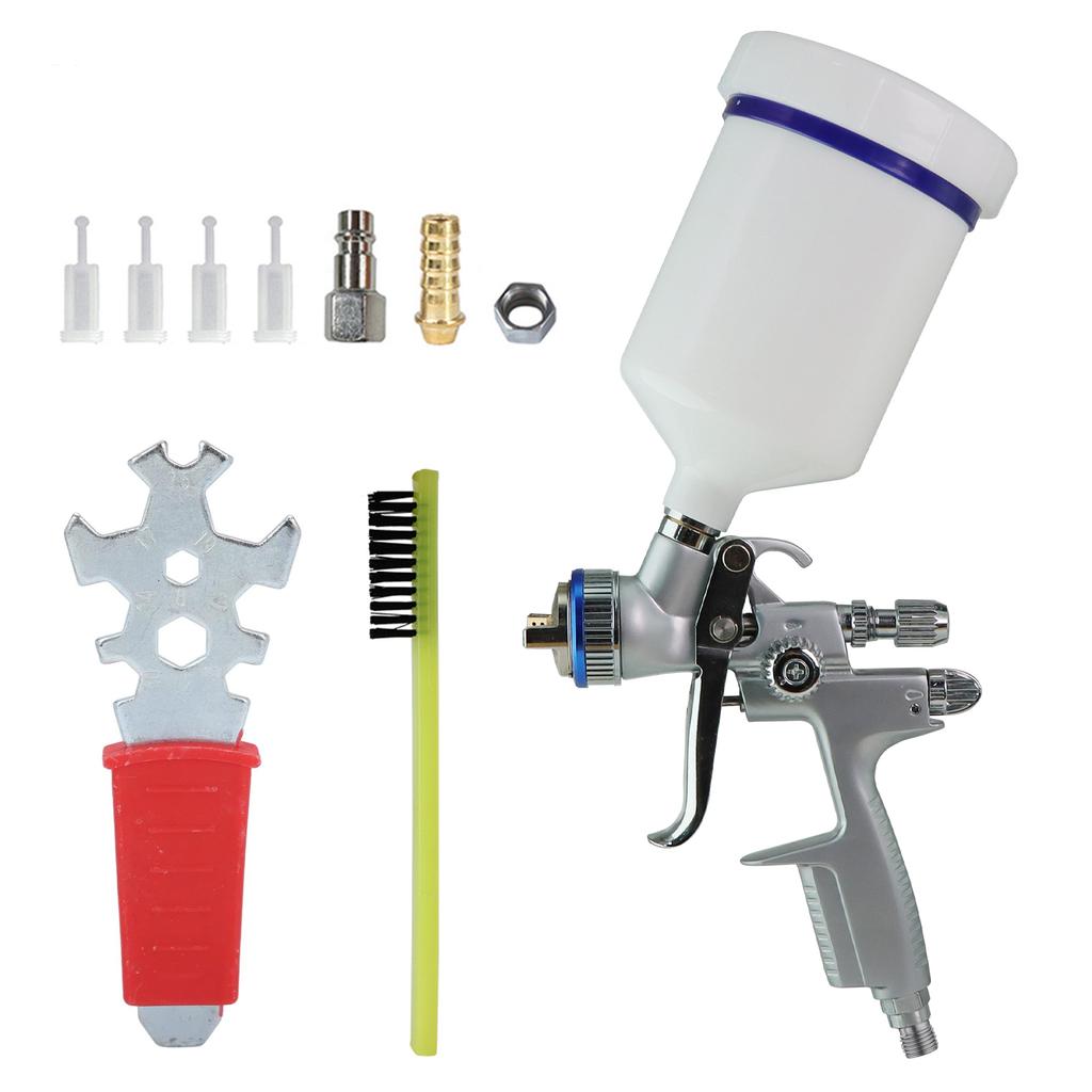 1.3mm 600CC Air Spray Paint Gun HVLP Gravity Feed Spray Gun Paint Sprayer for Walls Automotive Home Improvemen, High Atomization