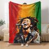Bob Marley Blanket Comfortable Great for Picnics Office Chair Bedding for All Seasons Digital Print Perfect Gift for Relatives and Friends
