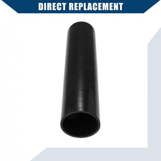 Single 12" Long 25" ID Car Straight Coupler Silicone Hose Pipe Repalce Black