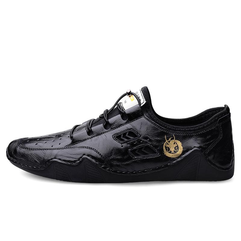 

Мужская новая кожаная спортивная обувь на открытом воздухе, повседневная обувь, деловая кожаная обувь для доски 44