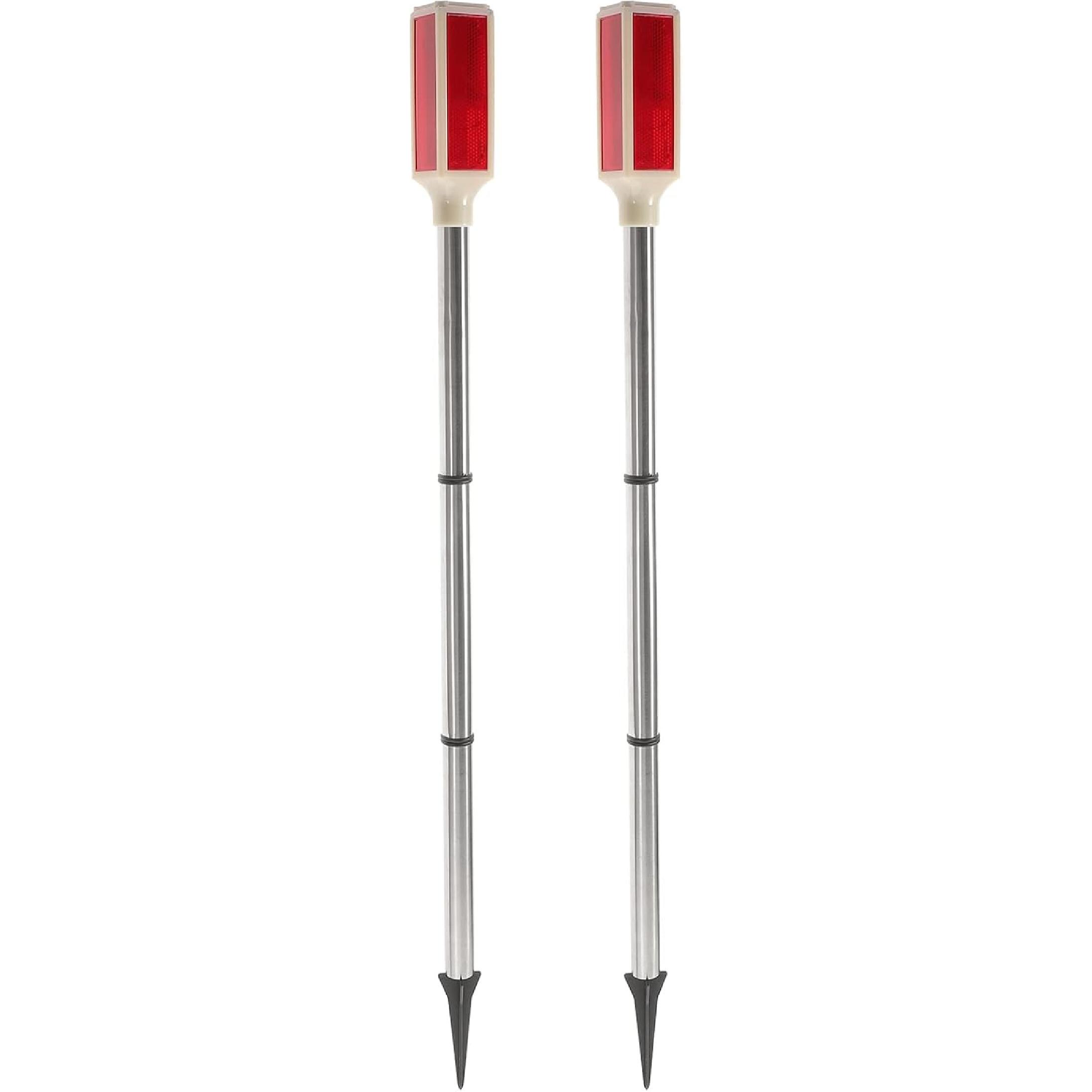 

2 шт. Солнечное предупреждающее ландшафтное освещение Солнечные маркеры для подъездной дорожки Солнечные маркеры для подъездной дорожки Свет Стробоскоп