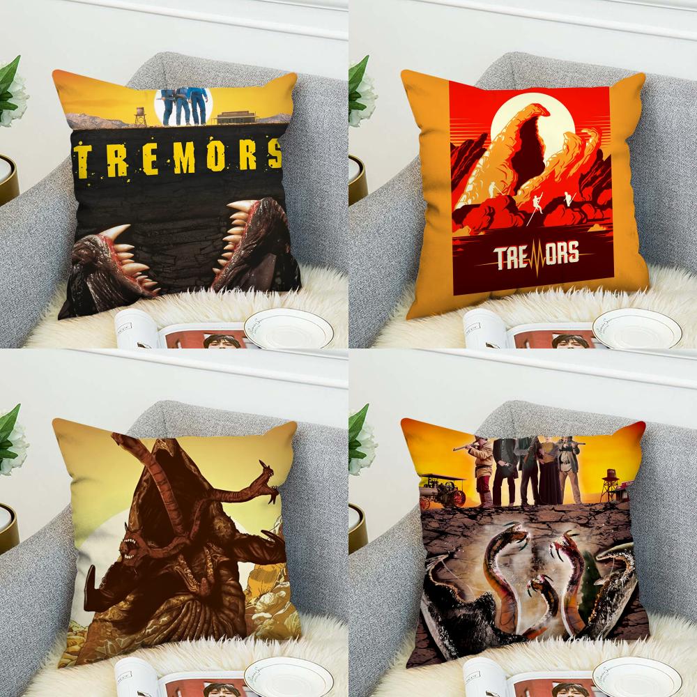 TTremors Movie Pillow Case For Car Sofa Decorative Home Doublesided Print Plush Square Throw Pillow Cushion Cover