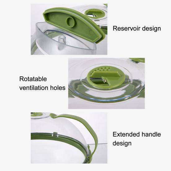 Microwave Splatter Cover with Heat-Resistant Handle Ventilated Food Guard for Plates