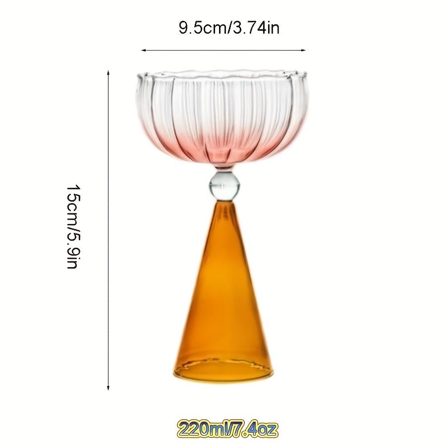 3pcs Gradient High Borosilicate Glass Goblets, Champagne, Wine, Cocktail Stemmed Glasses, Suitable for Wines, Coffee, Juice, Milk, Gifts