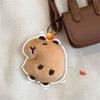 Realistic Capybara Plush Keychain Accessory Sound Making Keyring Adds Personality To Bags And Keys Soft And Fun