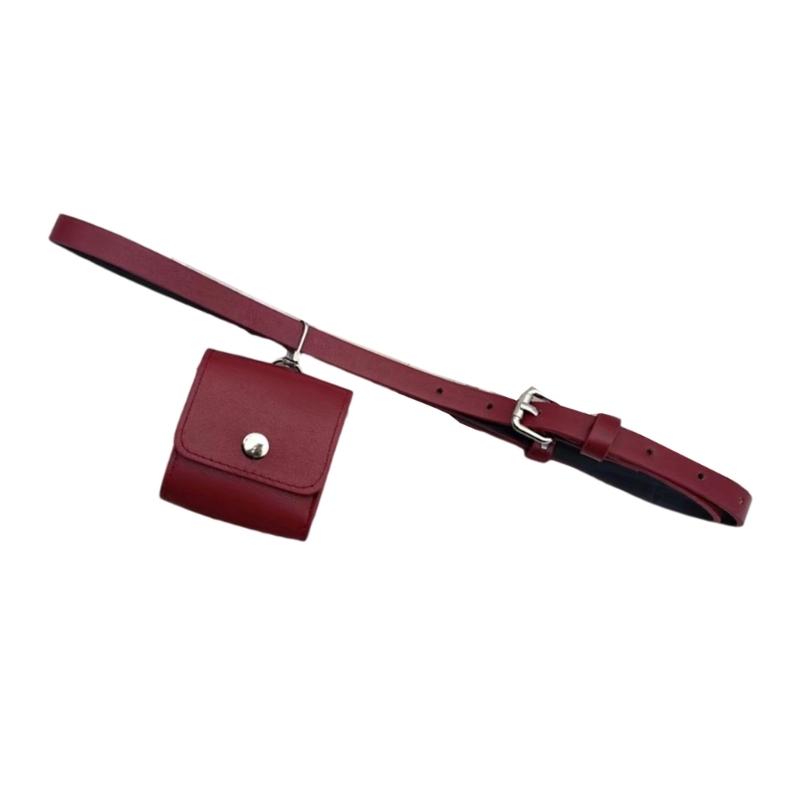 Adjustable PU Leather Waist Bag Belt Feature Detachable Mini Purse for Women Casual Outfit Accessory Solid Color Design