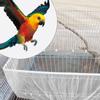 Bird Cage Accessory Machine Washable Airy Mesh Net Fabric Cover Seed Catcher Guard (White)