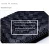 Unisex Woven Lambskin Business Card Holder: Genuine Leather, Large Capacity