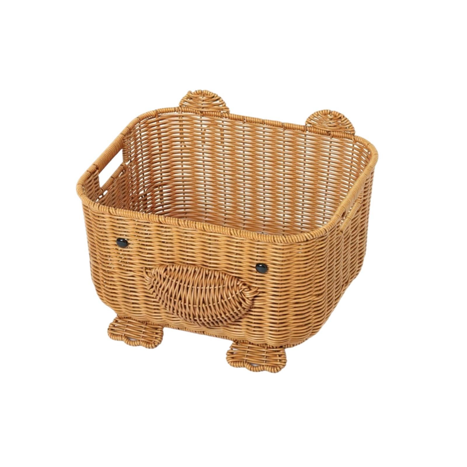 Fruit Platter, Rattan Woven Storage, Cute Desktop Woven Bread Basket, Living Room Kitchen Storage Basket, Snack Storage Basket