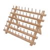 60 Spools Wooden Thread Rack DIY Easy Storage Safe Eco Friendly Beechwood Folding Thread Holder Thread Organizer for Quilting