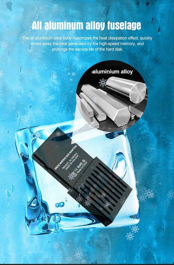External Hard Drive Expansion Card Aluminum Alloy Line Conversion Box for Xbox Series S Accessories Box, High-Speed X/Series