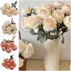 7PCS/Bundle Silk Petals Simulation Rose Flower 7 Head Faux Flower  Home Decoration