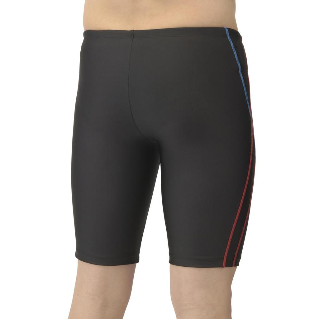 Swimsuit Fitness Spats Black x Red 4XO [Arena] (Half Leg) Men's (BKRD)
