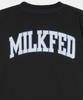 Milkfed Casual College Logo Super Big Black Women's S/S Top,