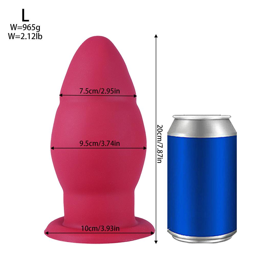 Large Anal Plug Set - Soft Silicone Trainer Kit with Tapered Tip for Easy Insertion, Men & Women, Beginner to Advanced, BDSM Fetish