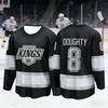 2026 Nuova Maglia da Allenamento King Team Hockey su Ghiaccio da Uomo con Stampa 3D, Bianca, Traspirante e Asciugatura Rapida, Maniche Lunghe, Bambini