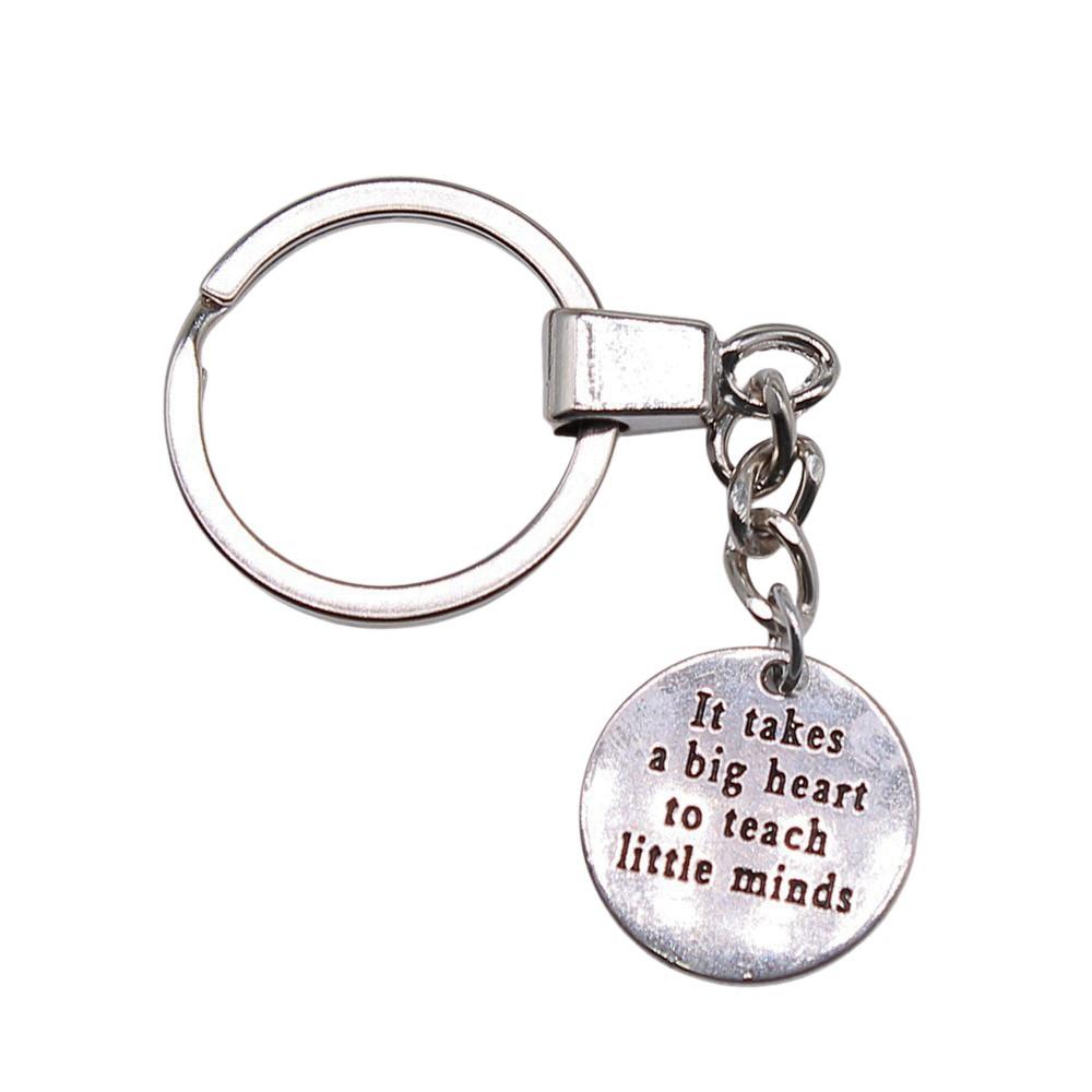 OM Symbol Letter Keychain Tags Yoga Themed Charm Key Holder 30mm Ring