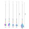 1Pc Colorful Crystal Sun Catcher Rainbow Maker with Hanging Chain for Home Decoration Thanksgiving Theme